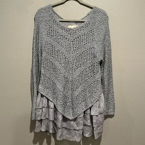 a’reve long sleeve knitted shirt size: small